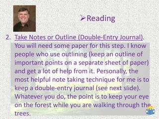 Pre-ReadingHow difficult will this material be to understand?Not difficult (I can read faster)Medium difficult (I will need more time)Difficult (I will have to read slow and concentrate more)This seems like it will take a lot of time that could be spent reading, but it really only takes a few minutes. Your brain will thank you for taking the time to engage it in the process, and you will notice that your mind will be a lot more cooperative in the learning process.