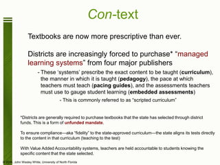 Textbooks and the problem with official knowledge | PPT