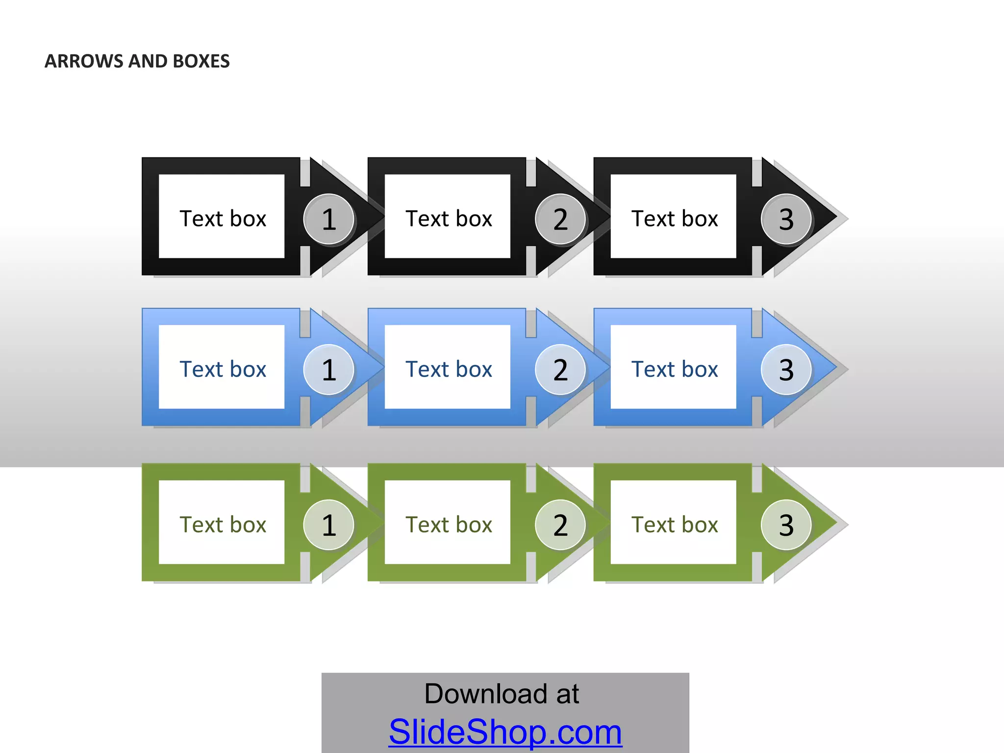 Text   box Text   box Text   box Text   box Text   box Text   box Text   box Text   box Text   box ARROWS AND BOXES 1 2 3 1 2 3 1 2 3 