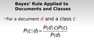 Introduction to text classification using naive bayes