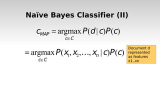 Introduction to text classification using naive bayes