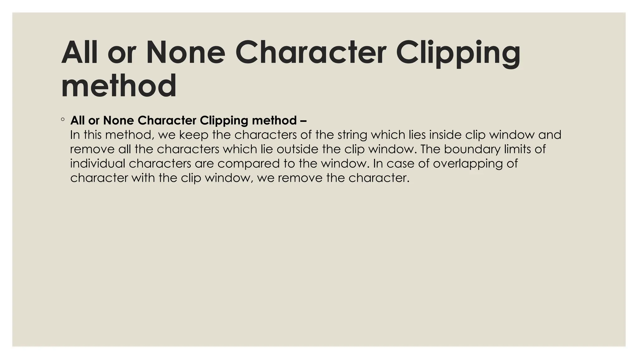 Text clipping in computer graphics pptx