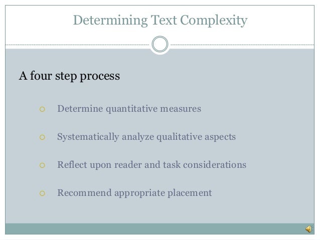 Text complexity gt