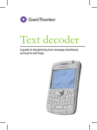 Textdecoder Aguidetodecipheringtextmessageshorthand, acronymsandlingo 