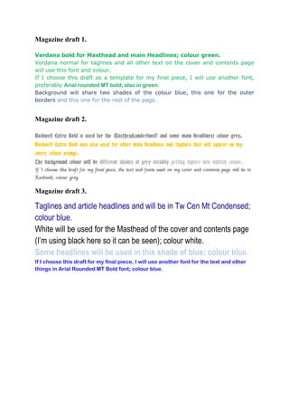 Tagline Draft Text draft for magazine | DOCX