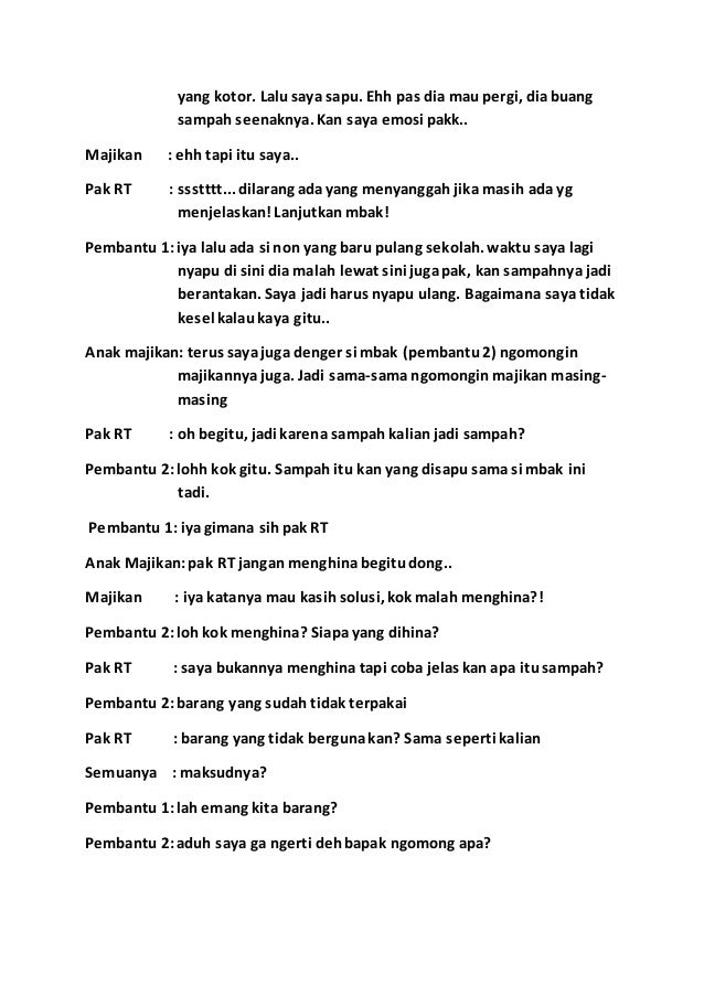 Naskah Drama Tentang Korupsi Untuk 6 Orang Berbagai Naskah