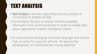 Text editing, analysis, processing, bibliography | PPTX