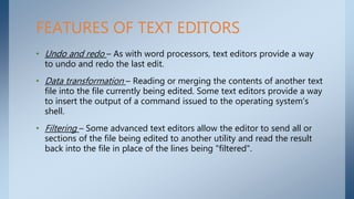 Text Editor for System Software | PPTX