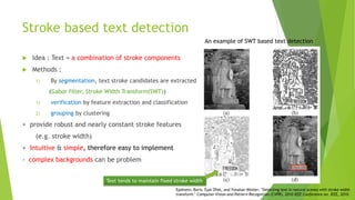 Text extraction from natural scene image, a survey | PPTX