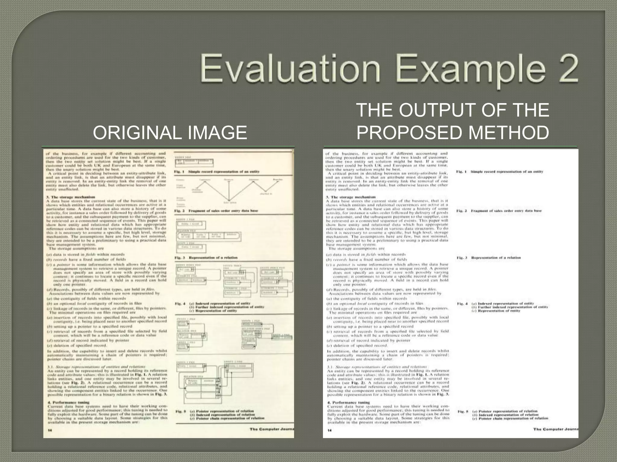 ORIGINAL IMAGE THE OUTPUT OF THE PROPOSED METHOD 