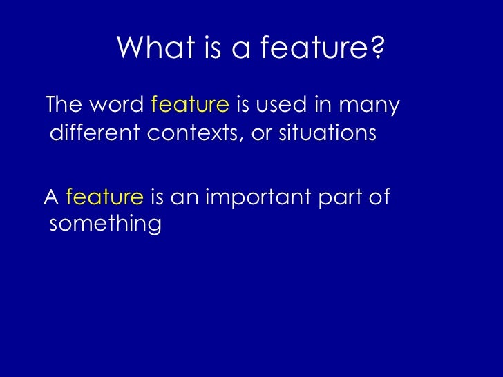 text features what is a text feature