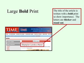 Special Print. Text Feature Example Text features | PPT