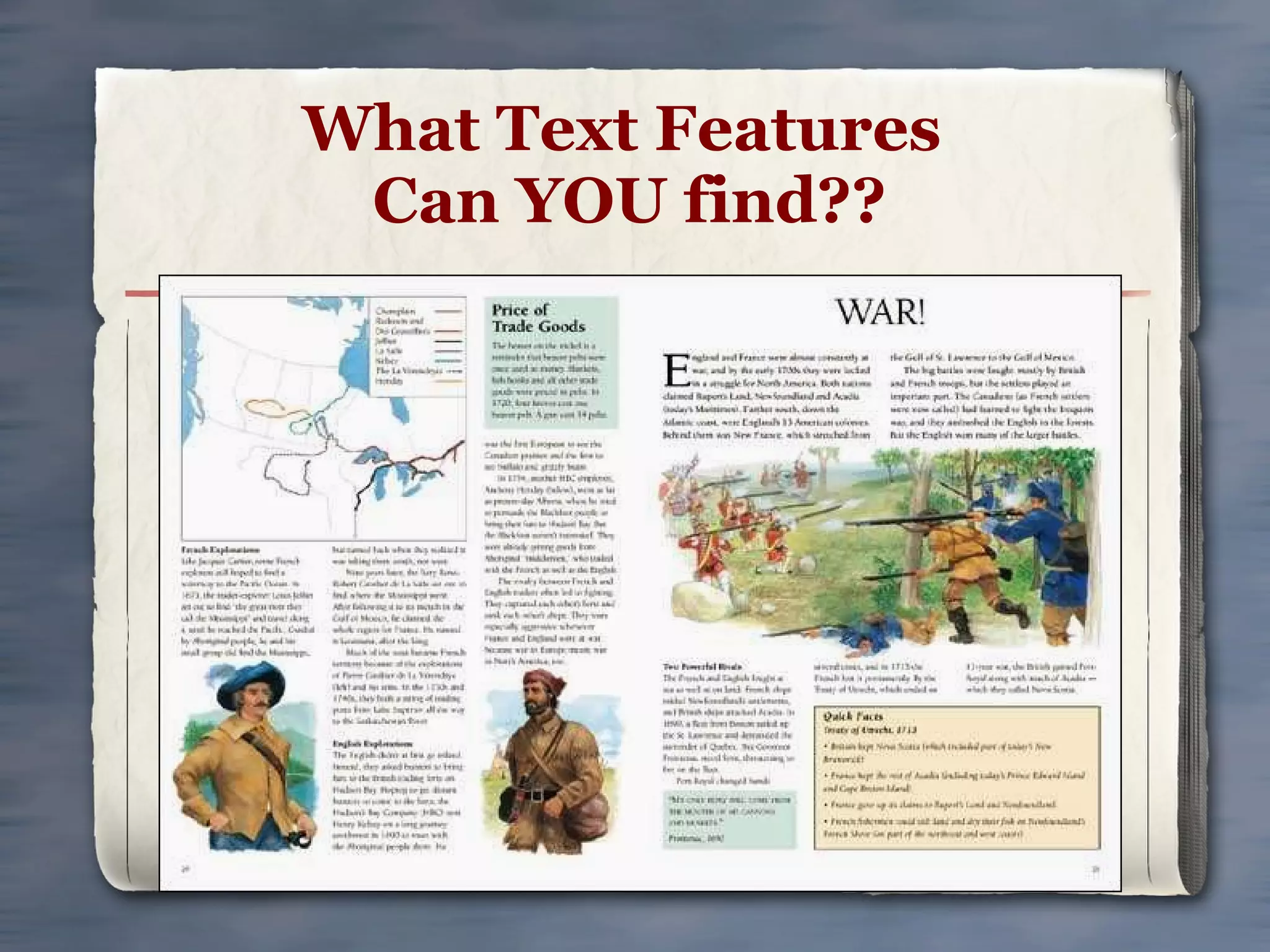 What Text Features  Can YOU find?? 