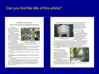 Can you find the title of this article?
 