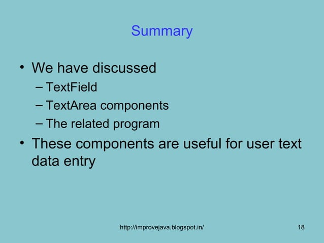 Text field and textarea | PPT