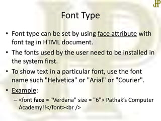 HTML Text formatting tags | PPTX