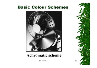 Basic Colour Schemes




   Achromatic scheme
         Dr. Tan CK    26
 