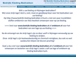 Kleding bedrukken met foto of tekst? Goedkoop - Reclameland
