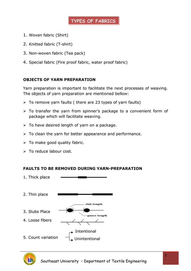 fabric manufacturing technology-1 | DOC