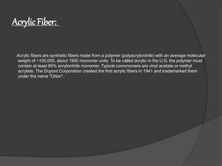 Uses and properties of fibers | PPTX