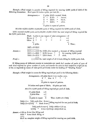 Picks Per Inch Textile Calculation.pdf,Textile Calculation | PDF
