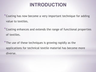Textile coating | PPTX
