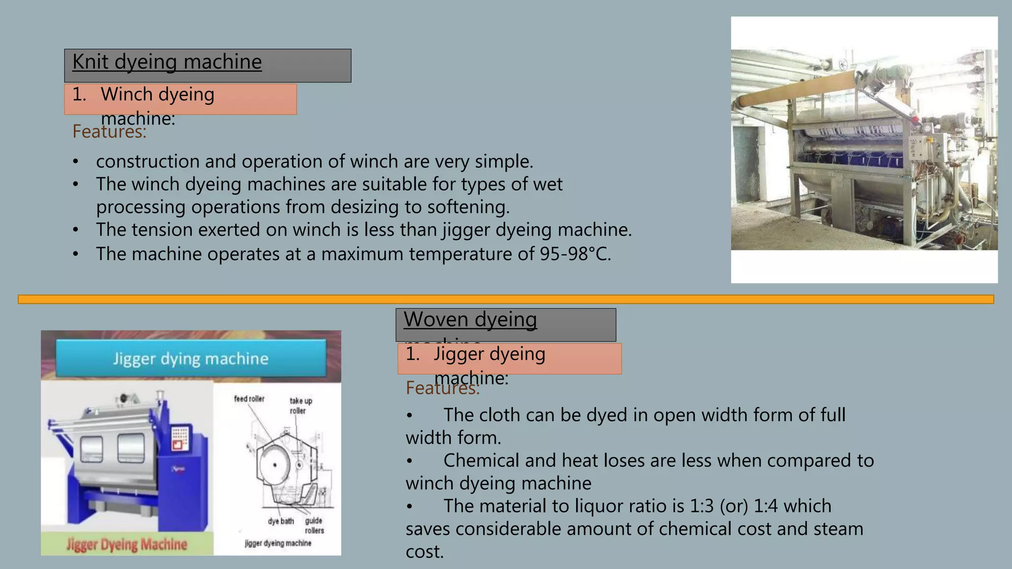 Textile dyeing and finishing machine | PPTX