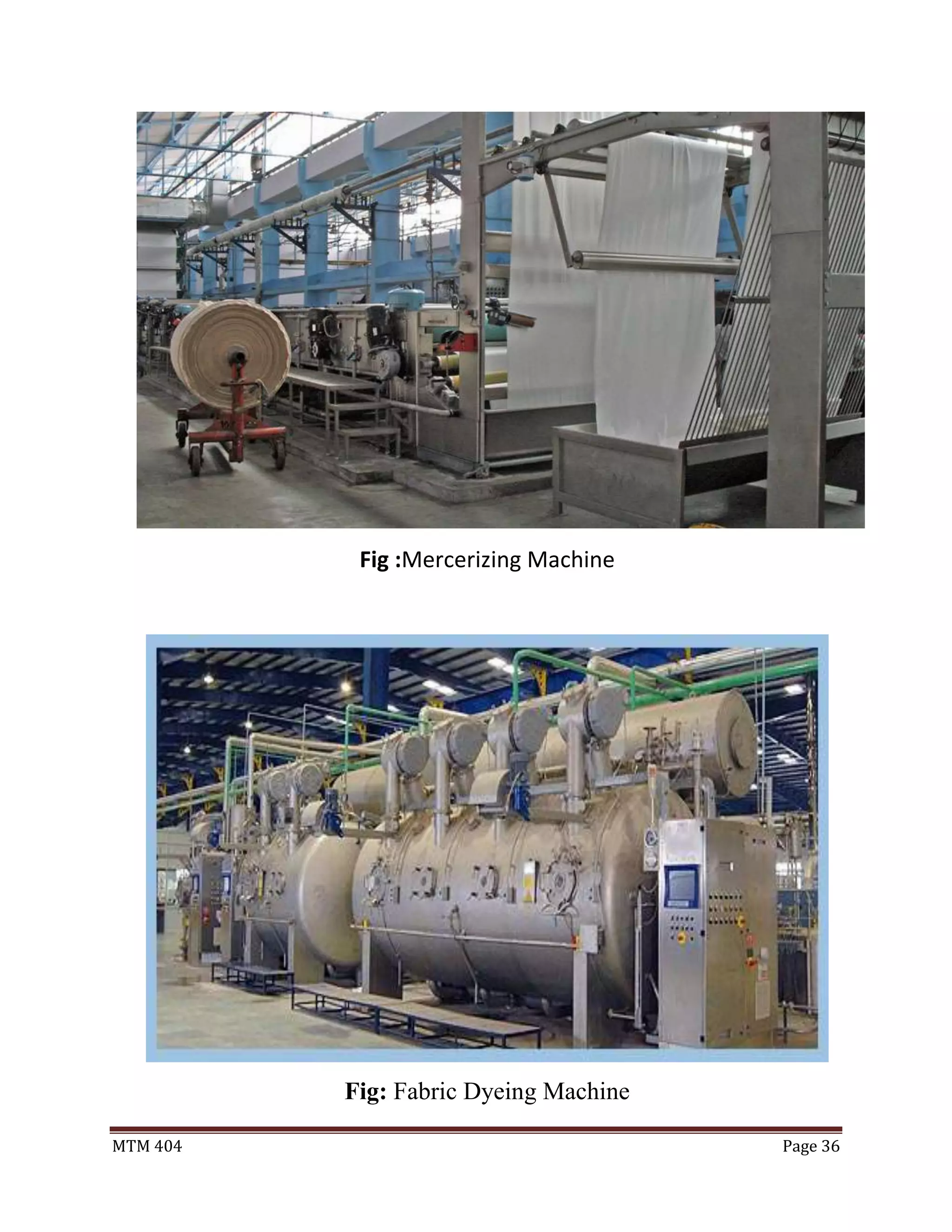 MTM 404 Page 36
Fig :Mercerizing Machine
Fig: Fabric Dyeing Machine
 