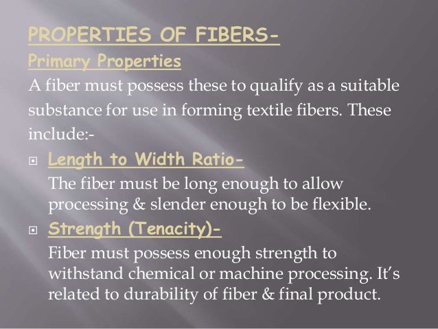 Textile Fiber Theory