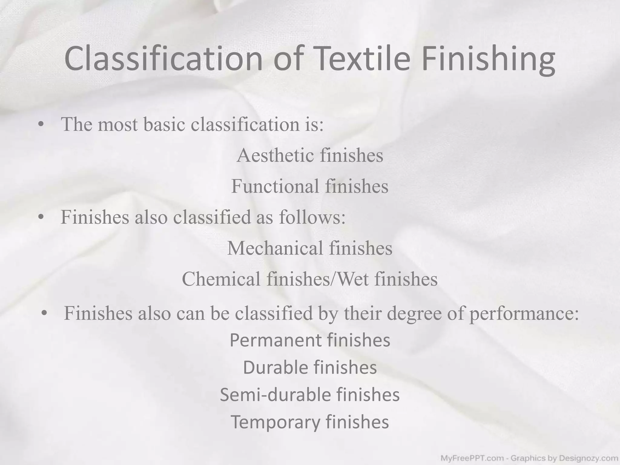 Textile finishing | PPTX