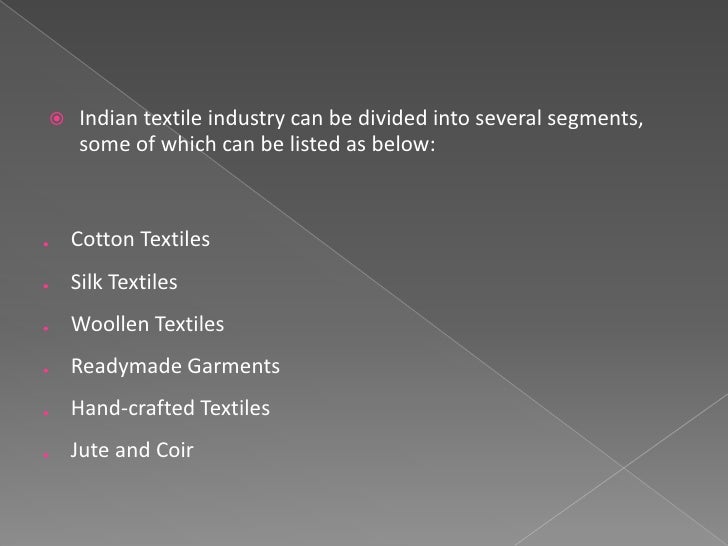Textile industry ppt strategic management