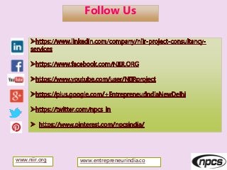 www.niir.org
Follow Us
www.entrepreneurindia.co
 