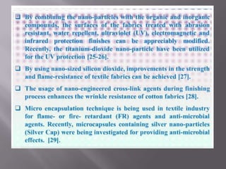 Fiber Raw Materials and UV ProtectionPolyester (PET, PPT, PBT)+   terephthalic acid absorbs in the spectral UV range+   protection is increased by additional dulling (µ/n-TiO2)+   best protection possiblePolyamide (PA 6, PA 6,6) - nylon+   only „full dull“ types provide good protectionnatural fibers (cotton, wool, linen)) & regen. cellulose fibers (CV, CLY)+   little to no protection at all (especially when wet)+   full dull viscose (TiO2) was available a few years ago