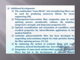 Photocatalytic Degradation of Matterwith TiO2 (Anatase Crystal-Modification)+ photocatalytic TiO2 nanoparticles in anatase crystalmodification in presence with UV-radiation, water andoxygen generate free radicals+ radicals destroy organic substances+ catalytic process, therefore large and free accessiblesurface area (e.g. nano) is required