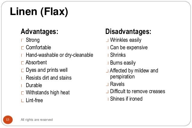 advantages of linen