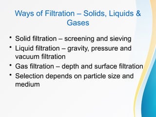 Textiles in Filtration, classification.. | PPTX