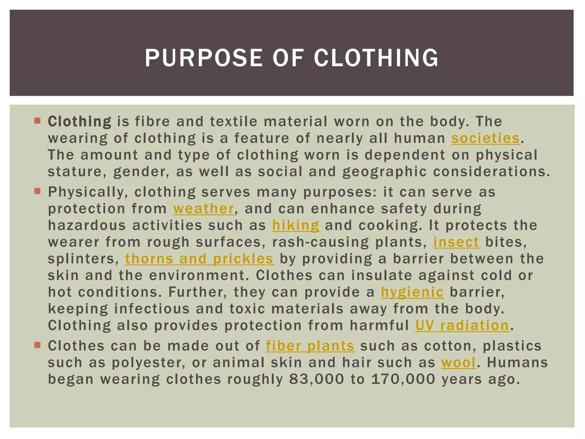 Textiles in the world | PPTX