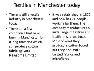 Textiles lectures 2 | PPTX