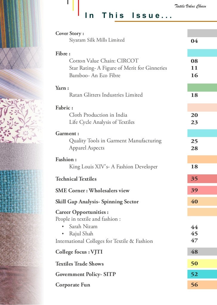 Textile value chain Vol1, Issue 2
