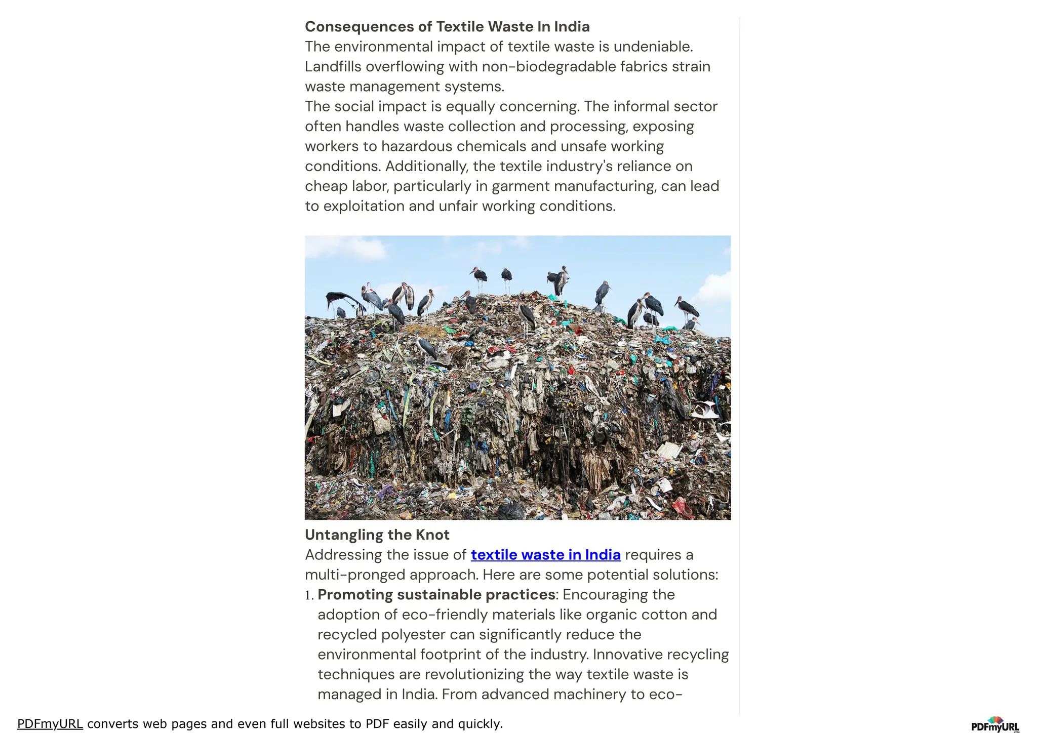 Textile Waste In India/managing-textile-waste-in-India | PDF