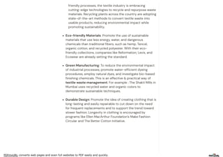 Textile Waste In India | Textile Waste Management | PDF