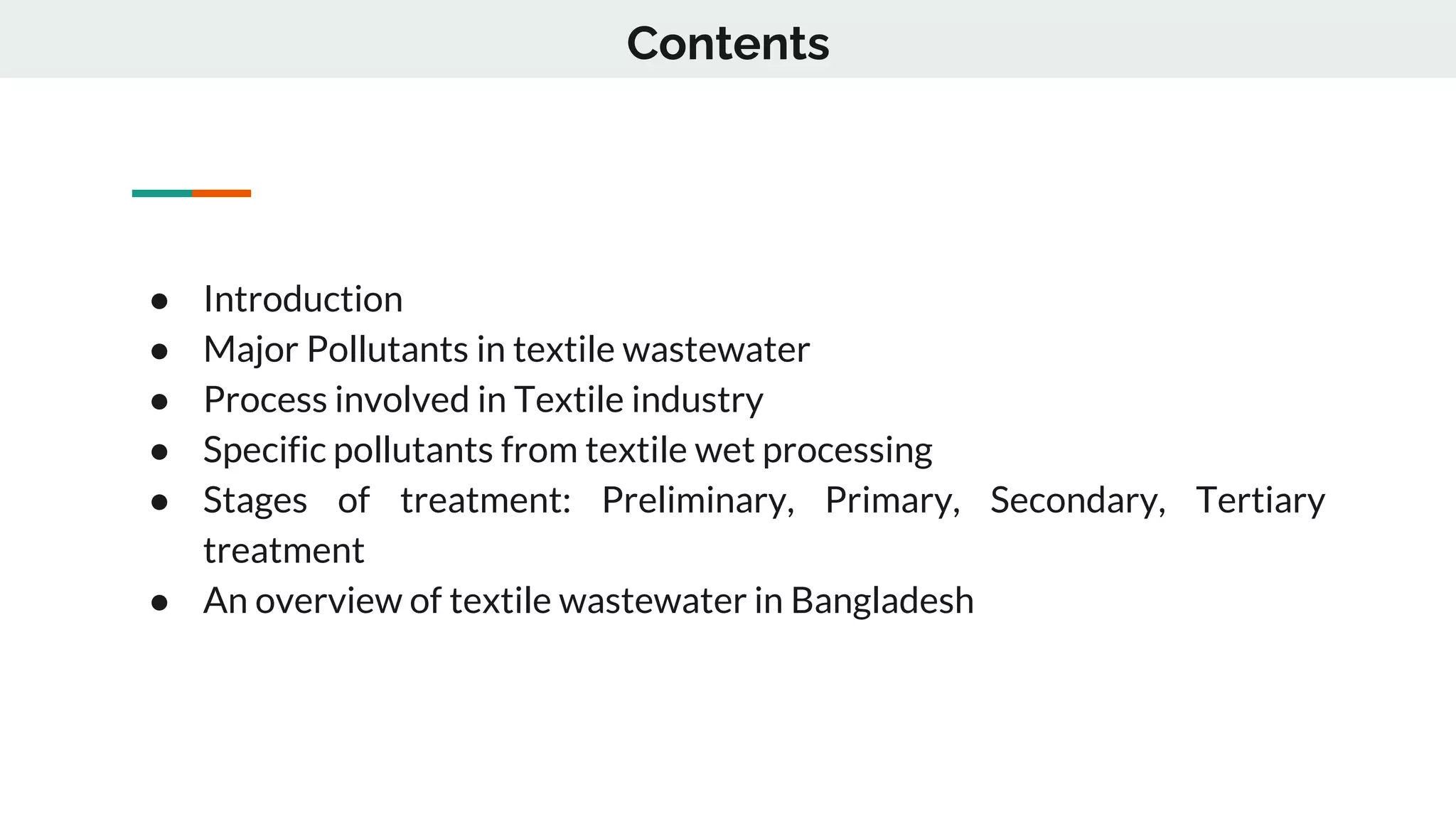 Textile Wastewater Treatment in Bangladesh | PPTX