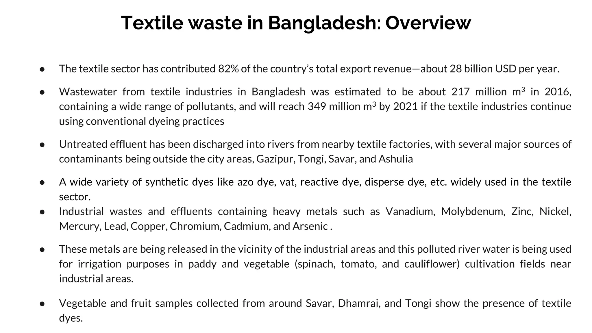 Textile Wastewater Treatment in Bangladesh | PPTX