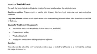 Textile Wastewater Treatment in Bangladesh | PPTX