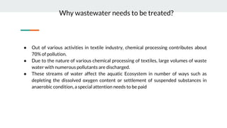 Textile Wastewater Treatment in Bangladesh | PPTX