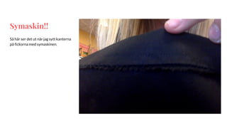 Symaskin!!
Så här ser det ut när jag sytt kanterna
på fickorna med symaskinen.
 