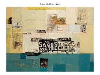 Text as title (Robert Mars)