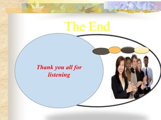 The End
Thank you all for
listening
 
