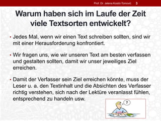 Textsorten: Begriff und Typologie | PPT