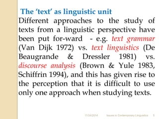 Linguistic Language Text Textlinguistics | PPTX